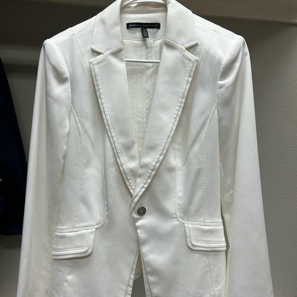 White House Black Market white jacket